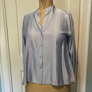 Gorgeous Light Blue Button-Up Blouse